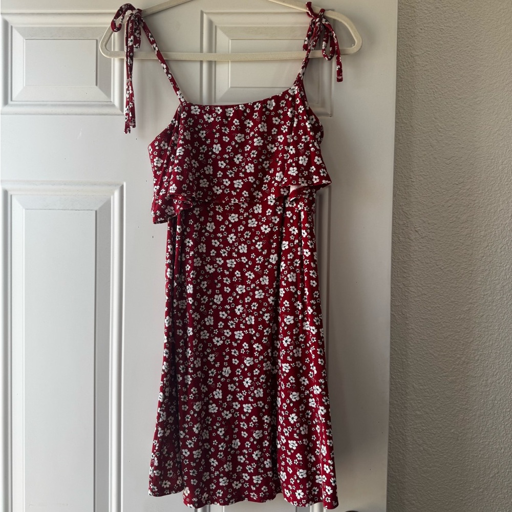 Forever 21 Burgundy Floral Dress